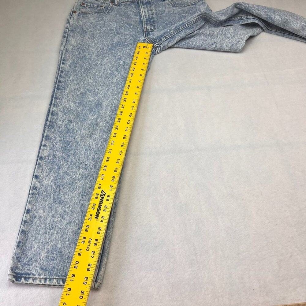 Levi’s Jean Unisex 506 36WxL30 Acid Wash Blue Denim Made USA 90s 80s VTG - Picture 6 of 14